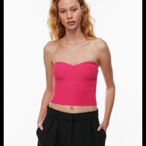 NWOT Aritzia Babaton sculptknit tube top